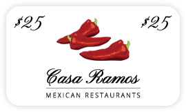 Amigos Mexican Cocina Gift Cards and Gift Certificate - 1906